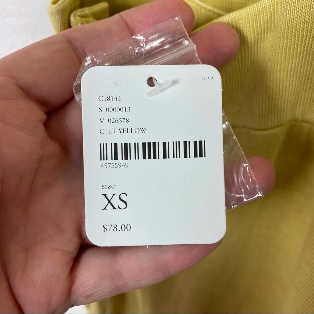 Free People Beach Light Yellow Sunrise Pinafore Jumper Sz.XS NWT - Image 9