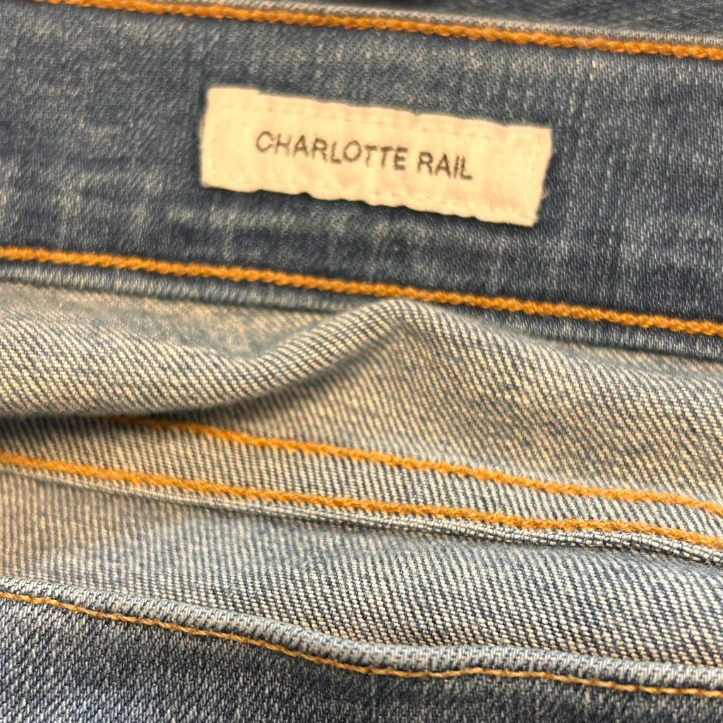 Lucky Brand Charlotte Rail blue Jeans Size 8 29 Ankle 8/29 White Oak Cone Denim - Image 6