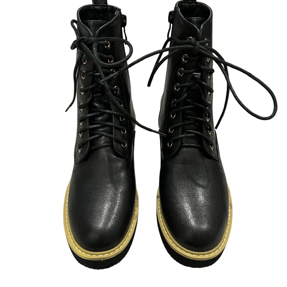 Olivia Miller Lace up Combat Style Platform Boots, Sz 6 - Image 3