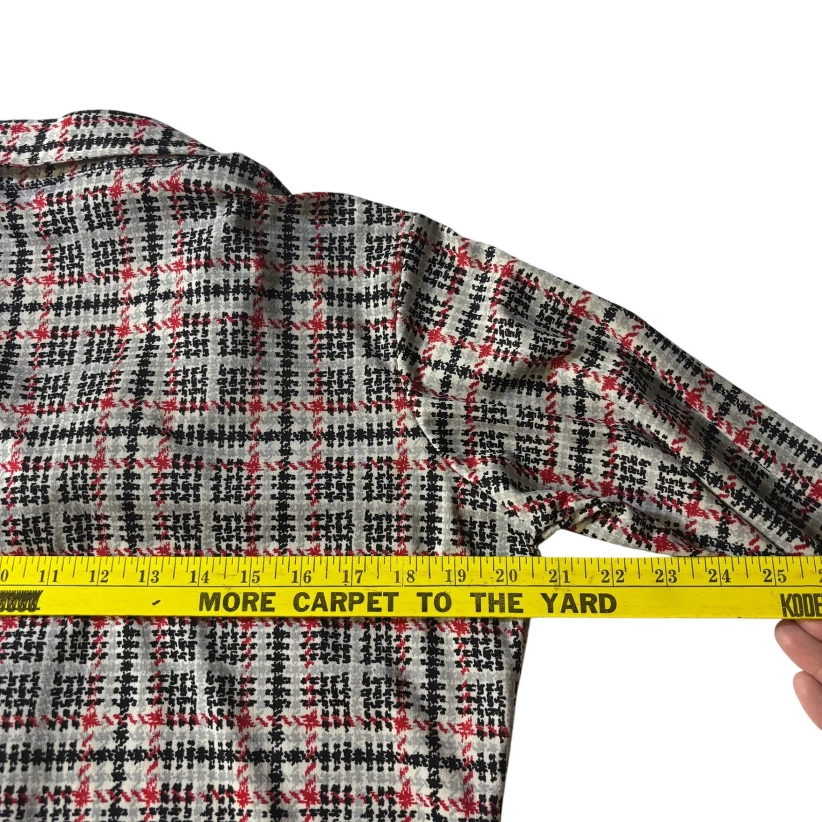 Vintage Cape Cod Match Mate Plaid Long Sleeve Button Up Shirt Women's Medium Tan - Image 7