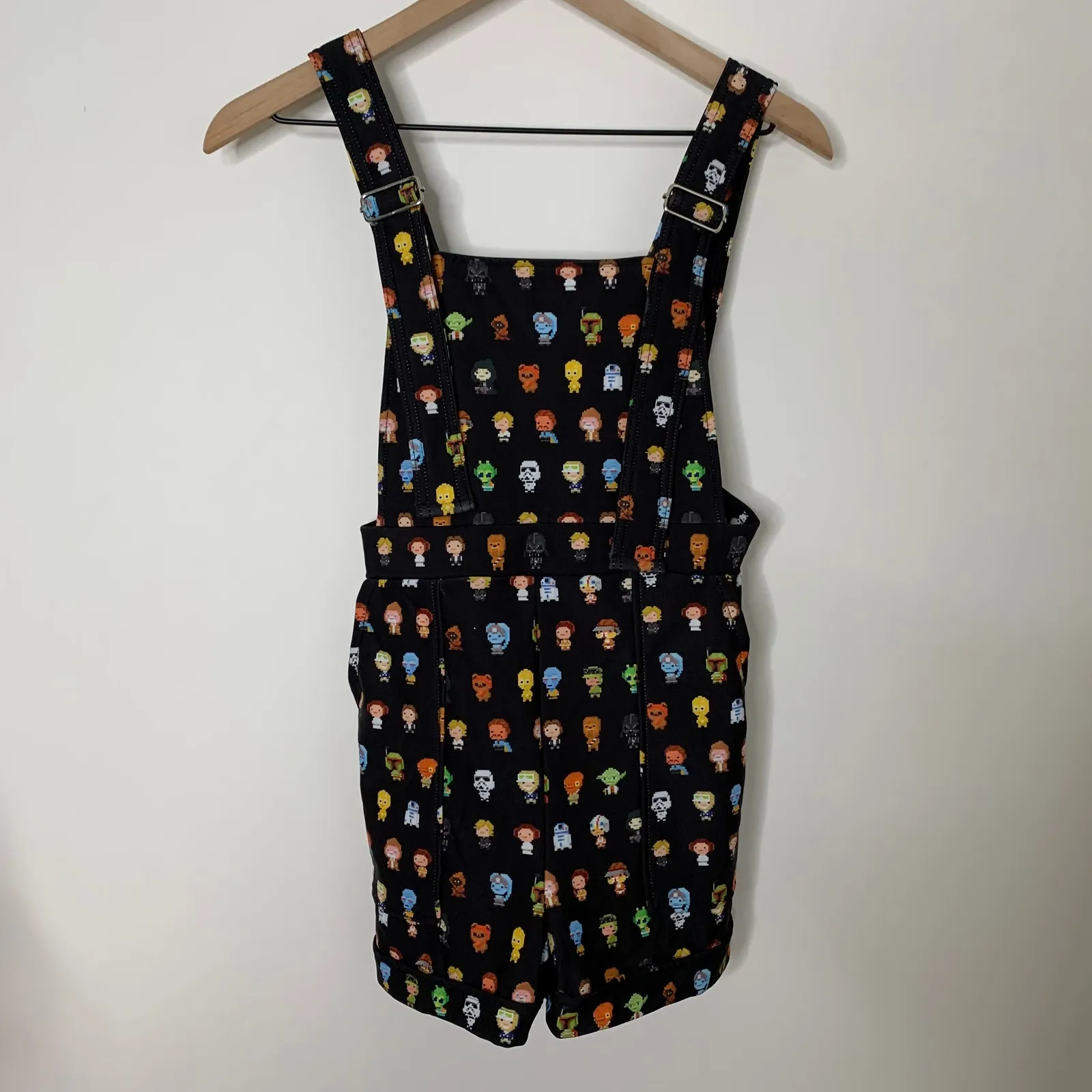 Blackmilk x Star Wars 8-Bit Star Wars Short Overalls Women’s Small - Image 2