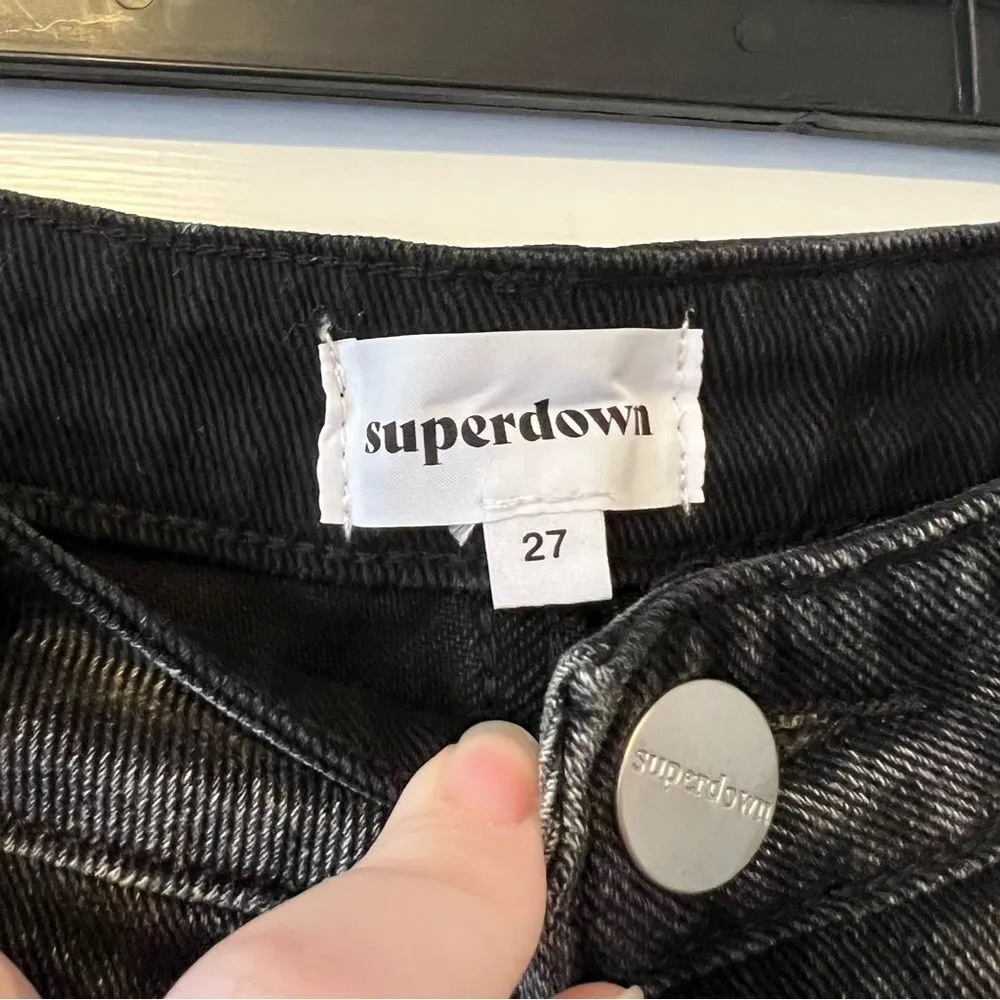 NWT Revolve Superdown Jordan Exposed Pocket Short in Washed Black - Image 5