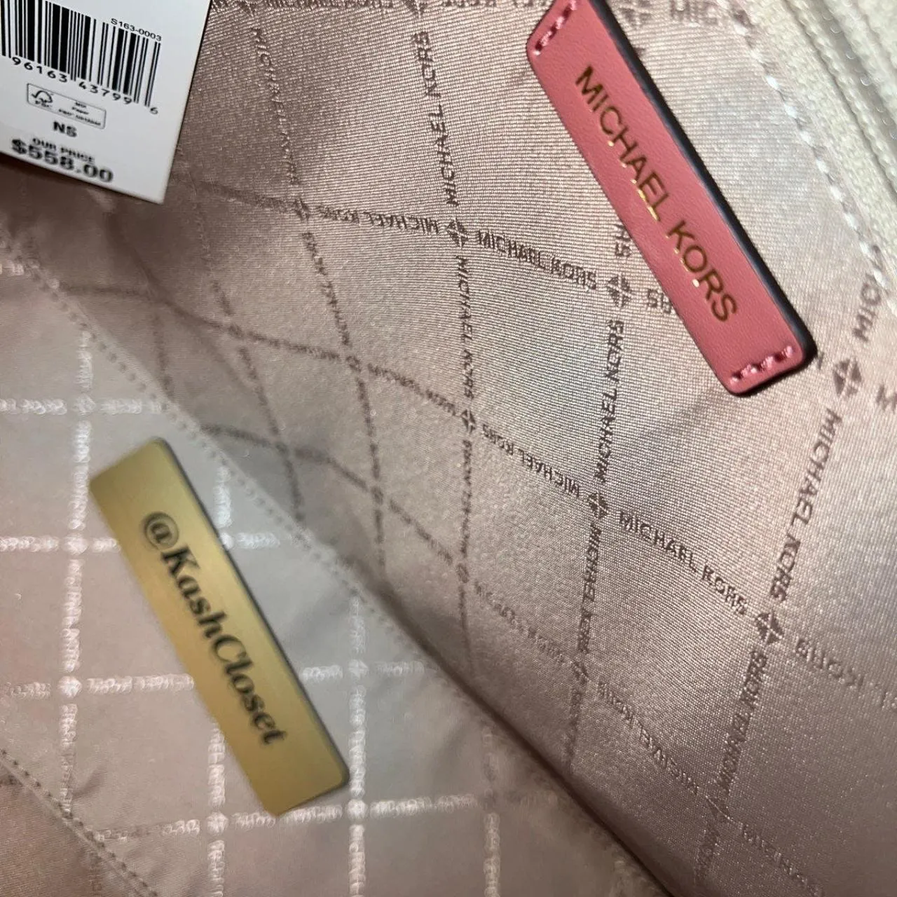 Michael Kors DK Powder Blush Mirella Tote Medium MK Signature Purse - Image 8