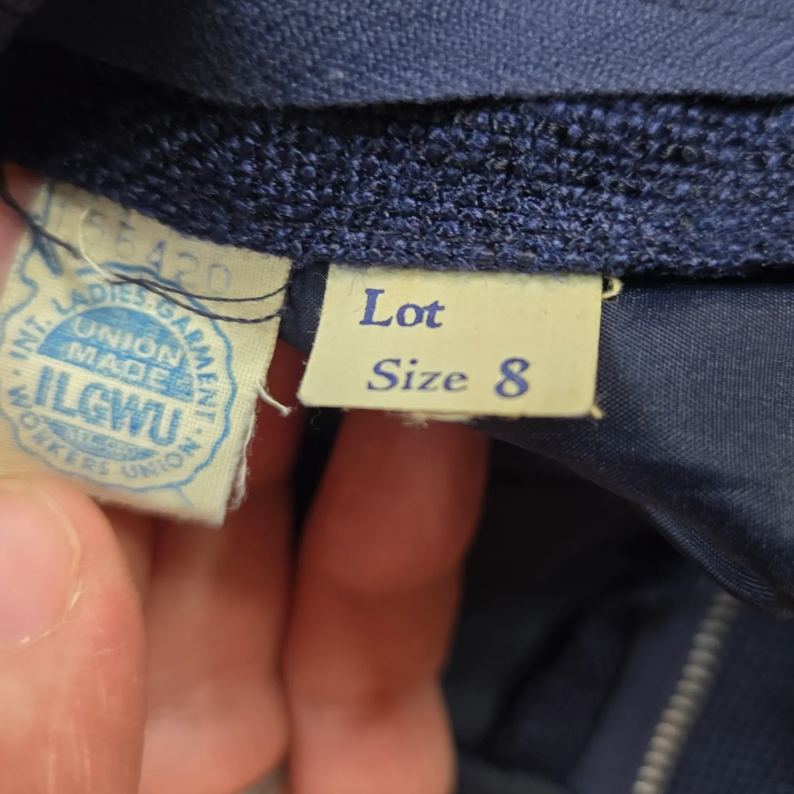 Vintage 1950s Adele Simpson Navy Blue Tweed Cape Dress Union Made Vintage Size 6 - Image 12