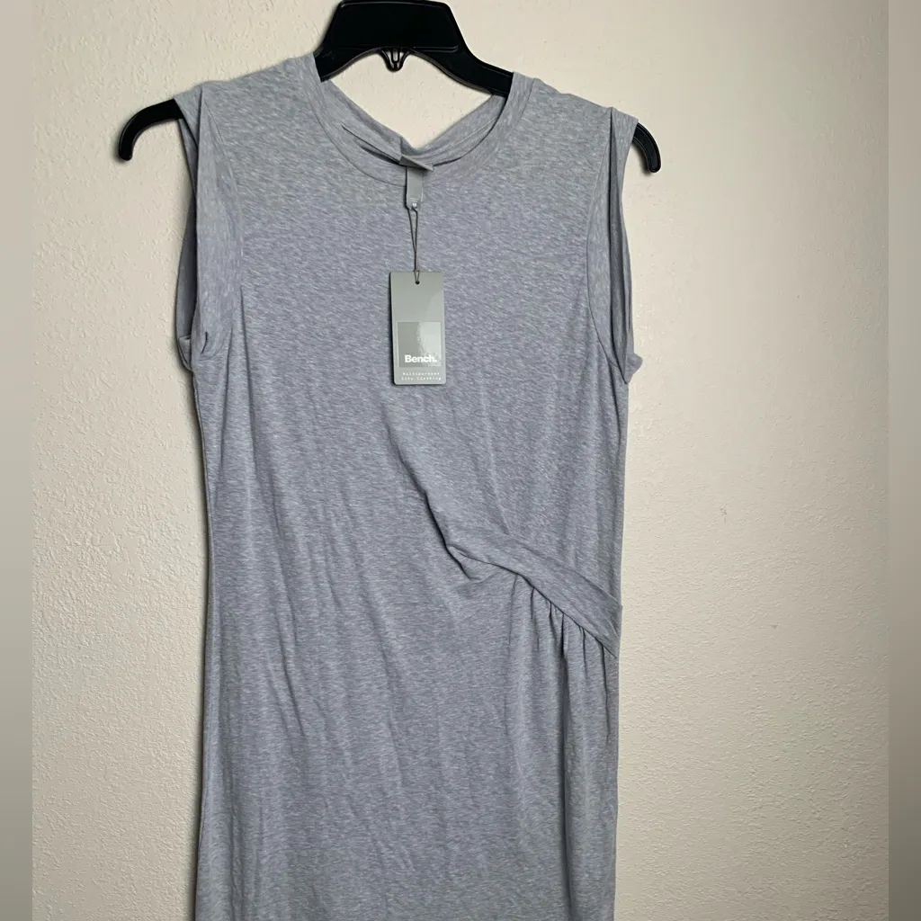 Bench Women‎ Size Medium New Jersey sleeveless Gray Midi Dress - Image 2