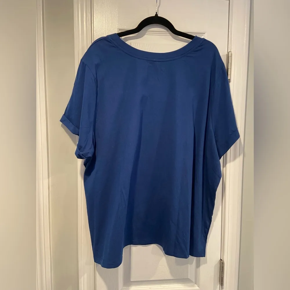 NWT Red Wine & Blue Size 3X Short Rolled Sleeve Crew Neck Cotton Tee Shirt USA - Image 5