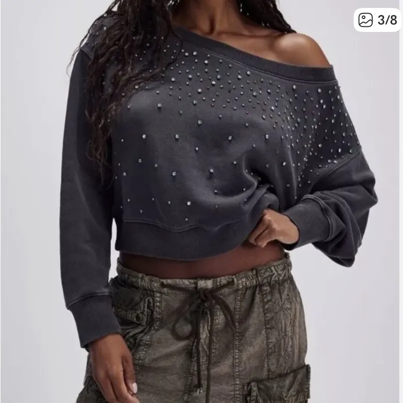 Free People Cool Rider Embellished Pullover Sweater. - Image 3