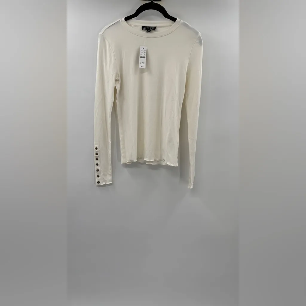 J.Crew Refined rib long-sleeve T-shirt with button cuffs - Image 5