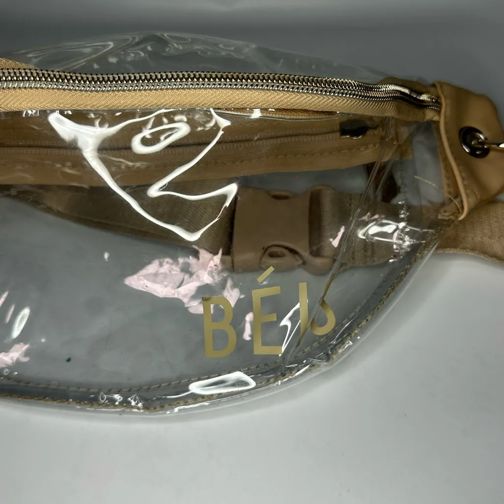 Beis Clear Fanny Pack Stadium Bum Bag See Through Bag Tan Details - Image 6