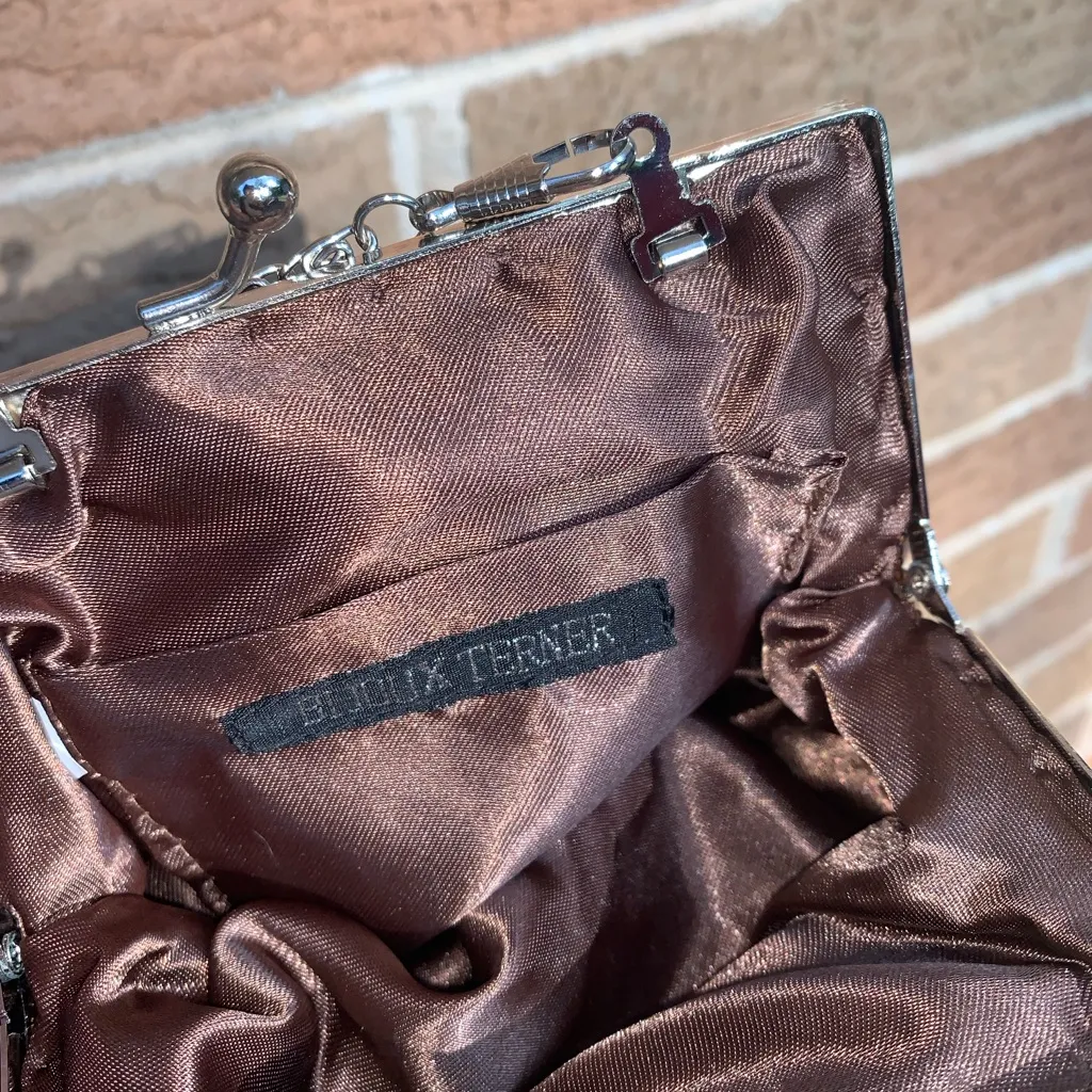 Bijoux Terner Brown Beaded Clutch - Image 4