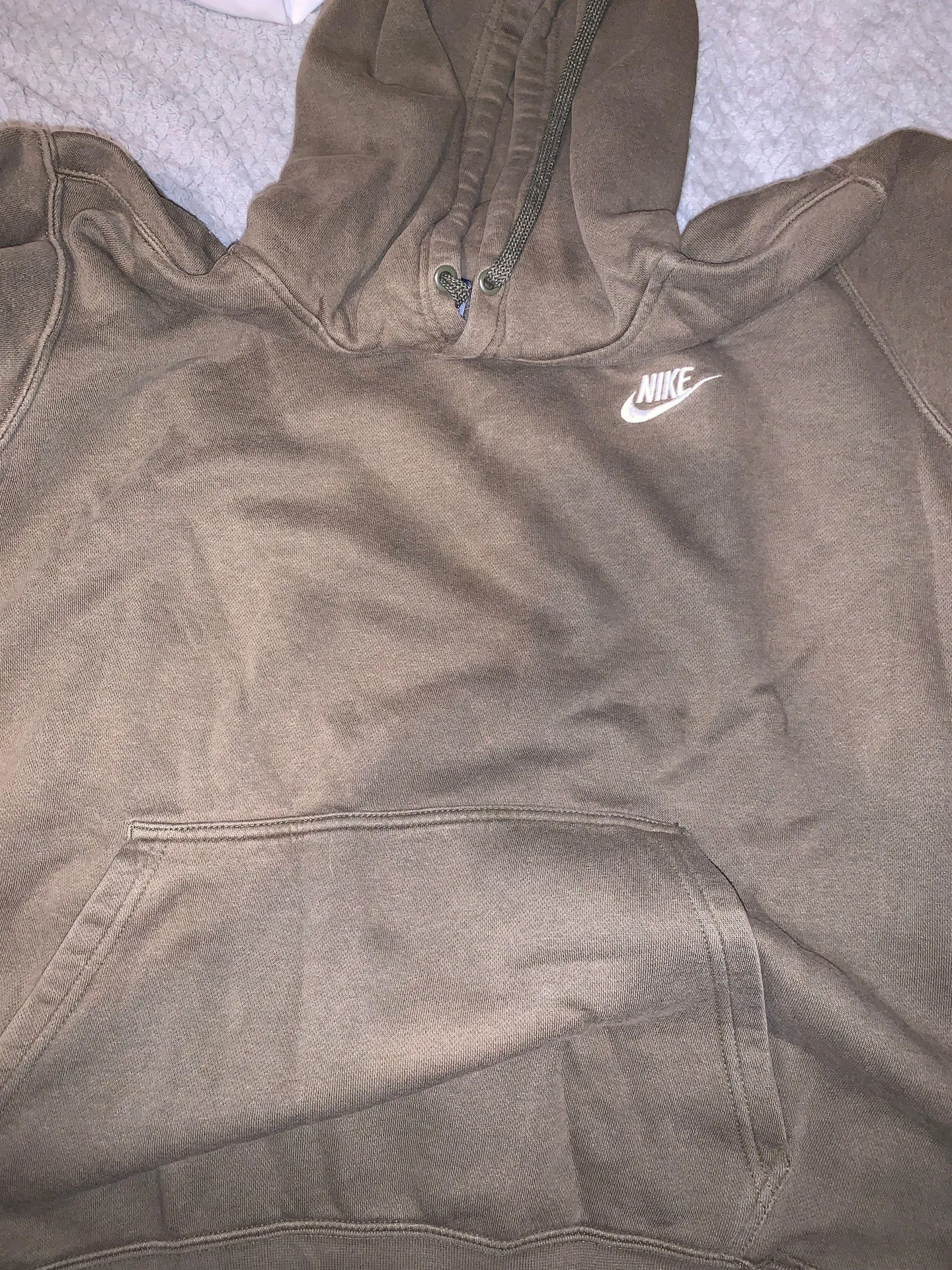 Nike Olive Green  Hoodie - Image 2