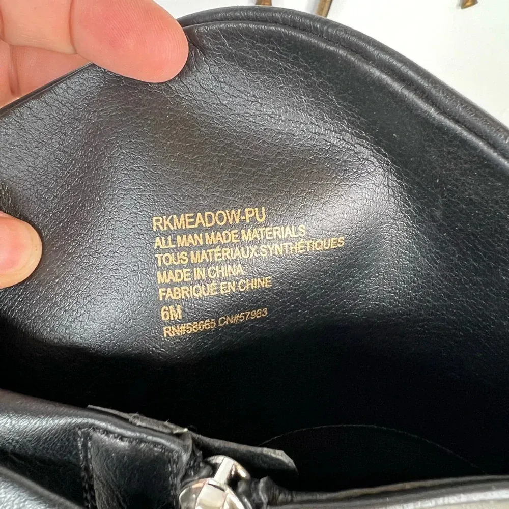 Nordstrom Rack Women's Black Meadow Riding Boots Size 6M Zip Up - Image 9