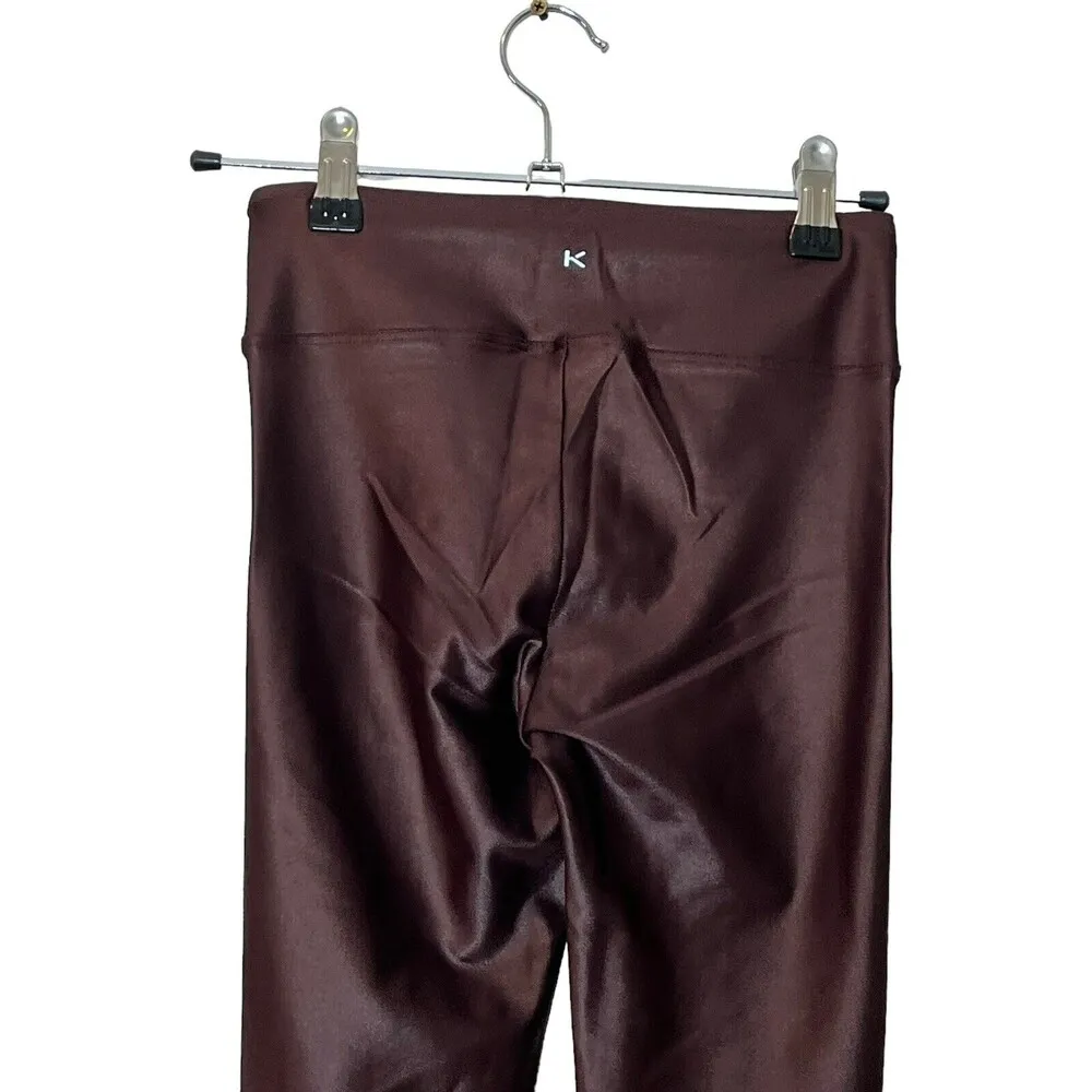 Koral Lustrous High Rise Legging Bordeaux Yoga Exercise Workout Gym Size XS - Image 3