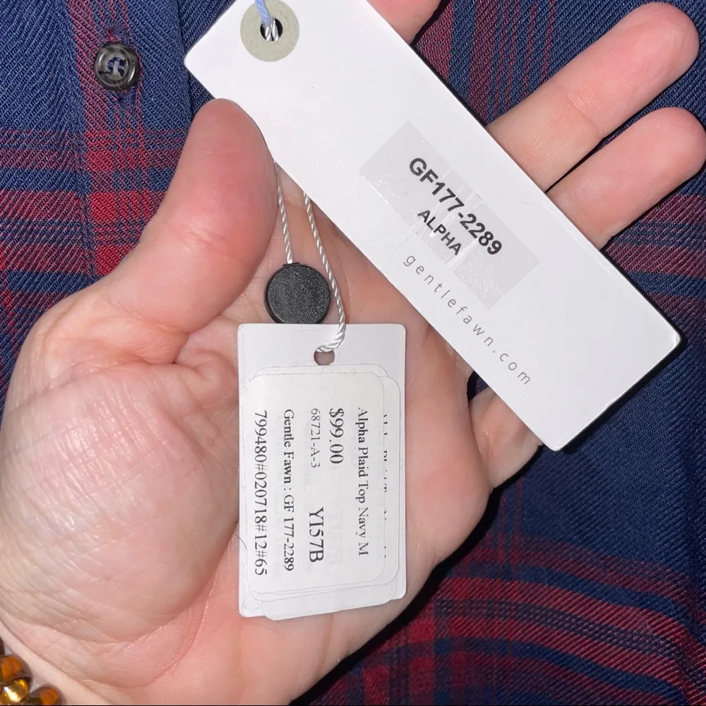 NWT Gentle Fawn Alpha Plaid Top - Image 4