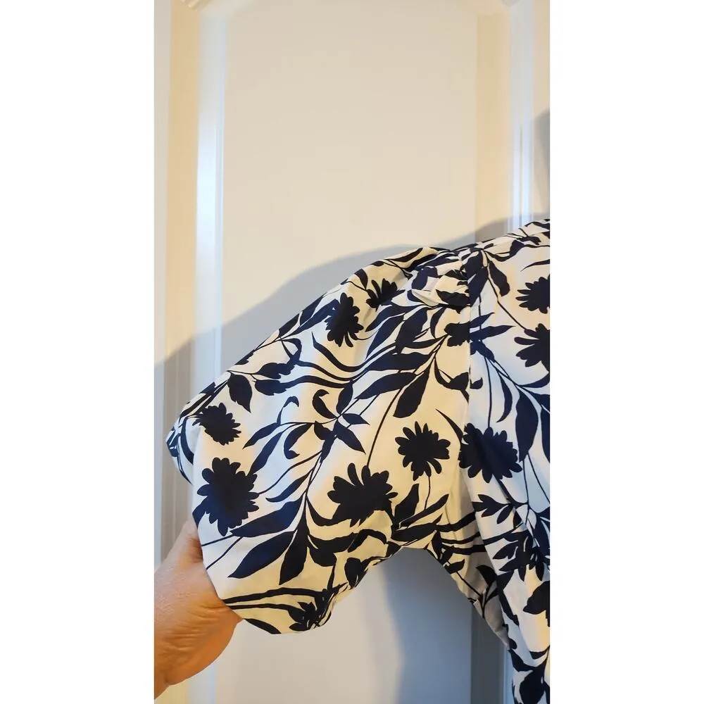 NWT Old Navy Women's Wrap Cotton Blouse Puff Sleeves and Defined Waist Size S - Image 3