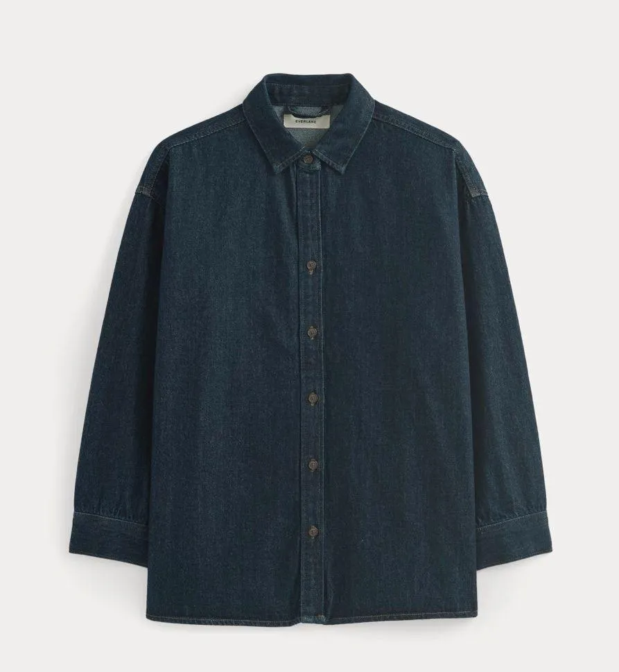 Everlane The Oversized Denim Shirt in Tungsten Rinse, Size 2 - Image 7