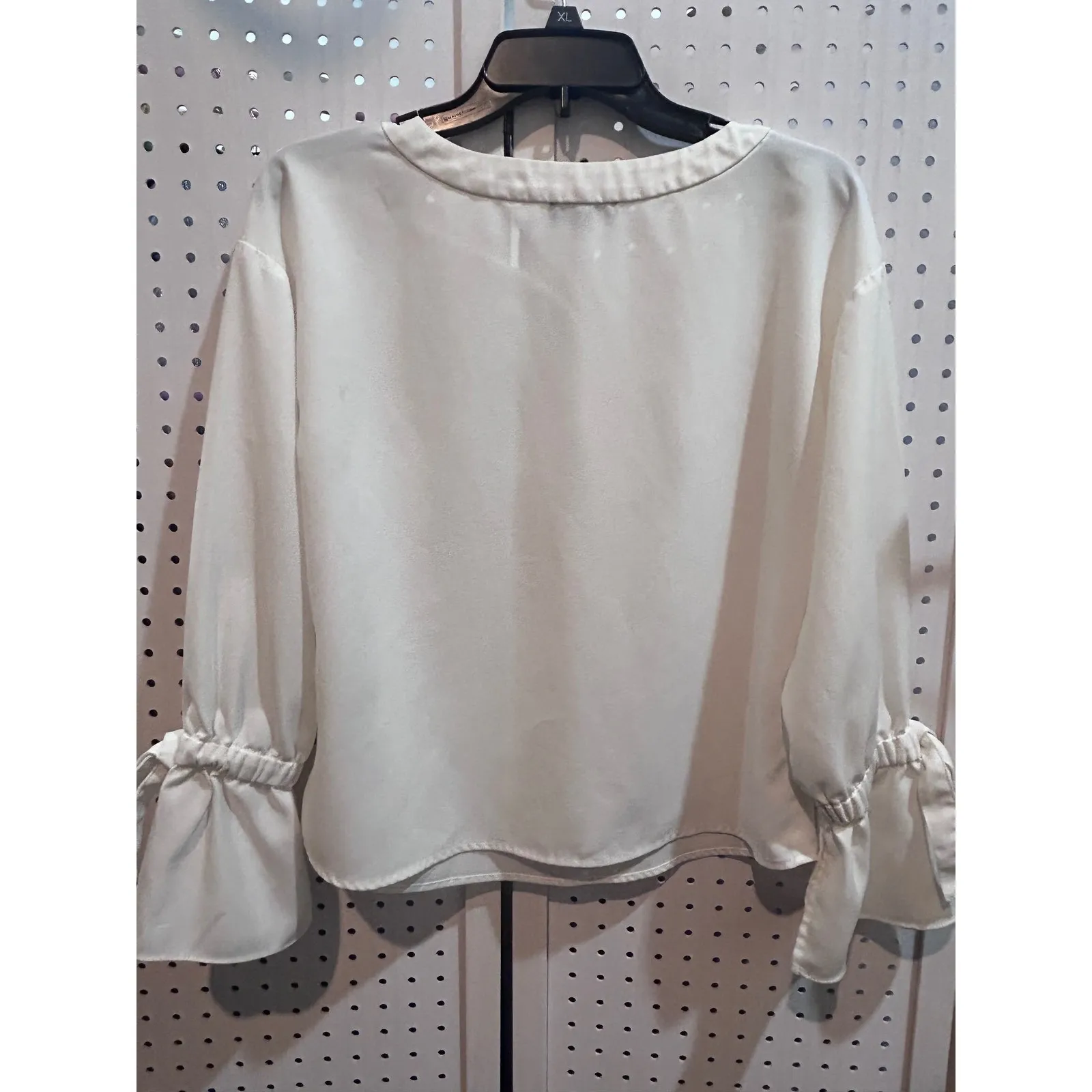 Premise Studio Womens Blouse Long Sleeve Tie Cuff Ivory Cream Size S Small - Image 6