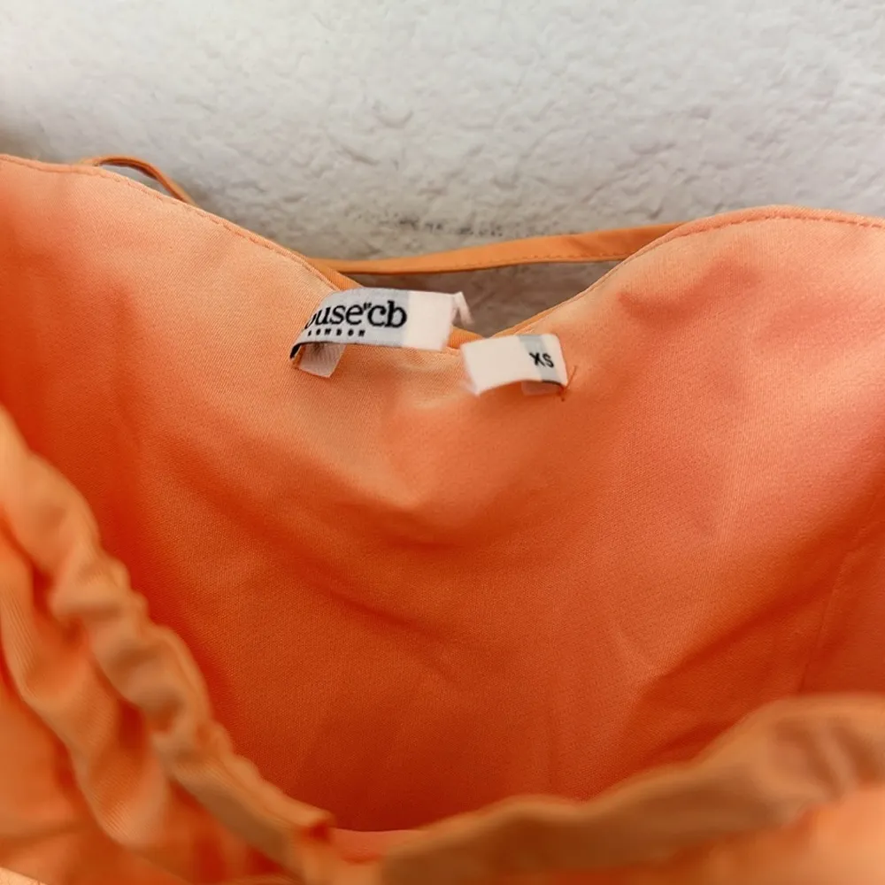 HOUSE OF CB‎ 'Carmen' Tangerine Bustier Sundress orange NWOT size XS - Image 8