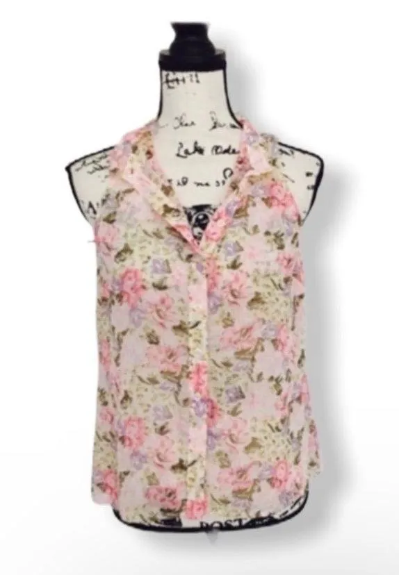 Forever 21 floral button down blouse - Image 2