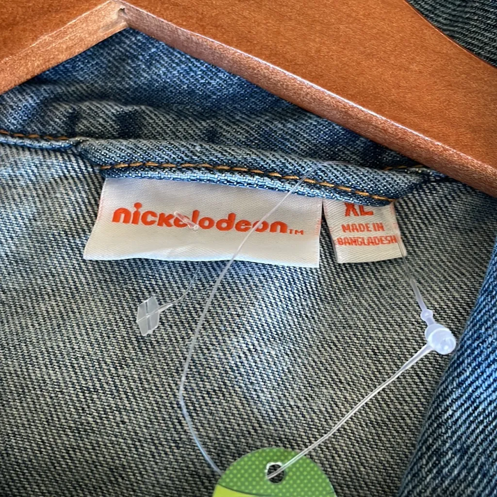 NWT Nickelodeon Denim Jean Jacket CottonBlue Xl - Image 10
