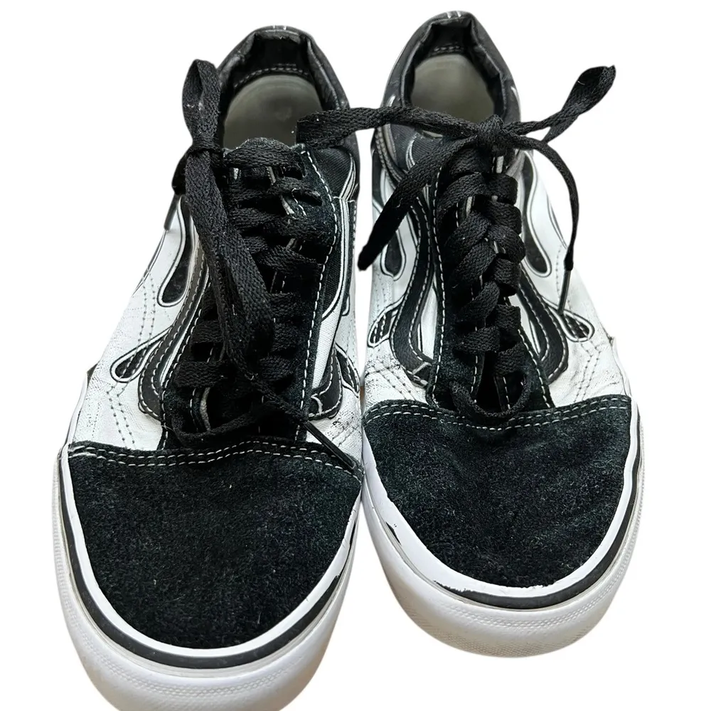 Vans Old Skool Flame Women’s sneakers in black/white - Size 8 - Image 4