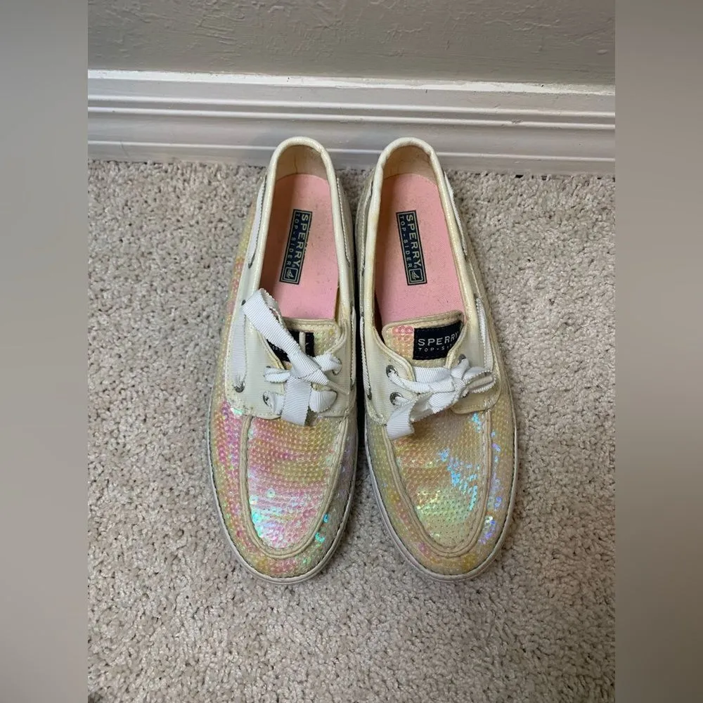 Sperry Sequin Topsiders Ribbon Tie size 8 - Image 9