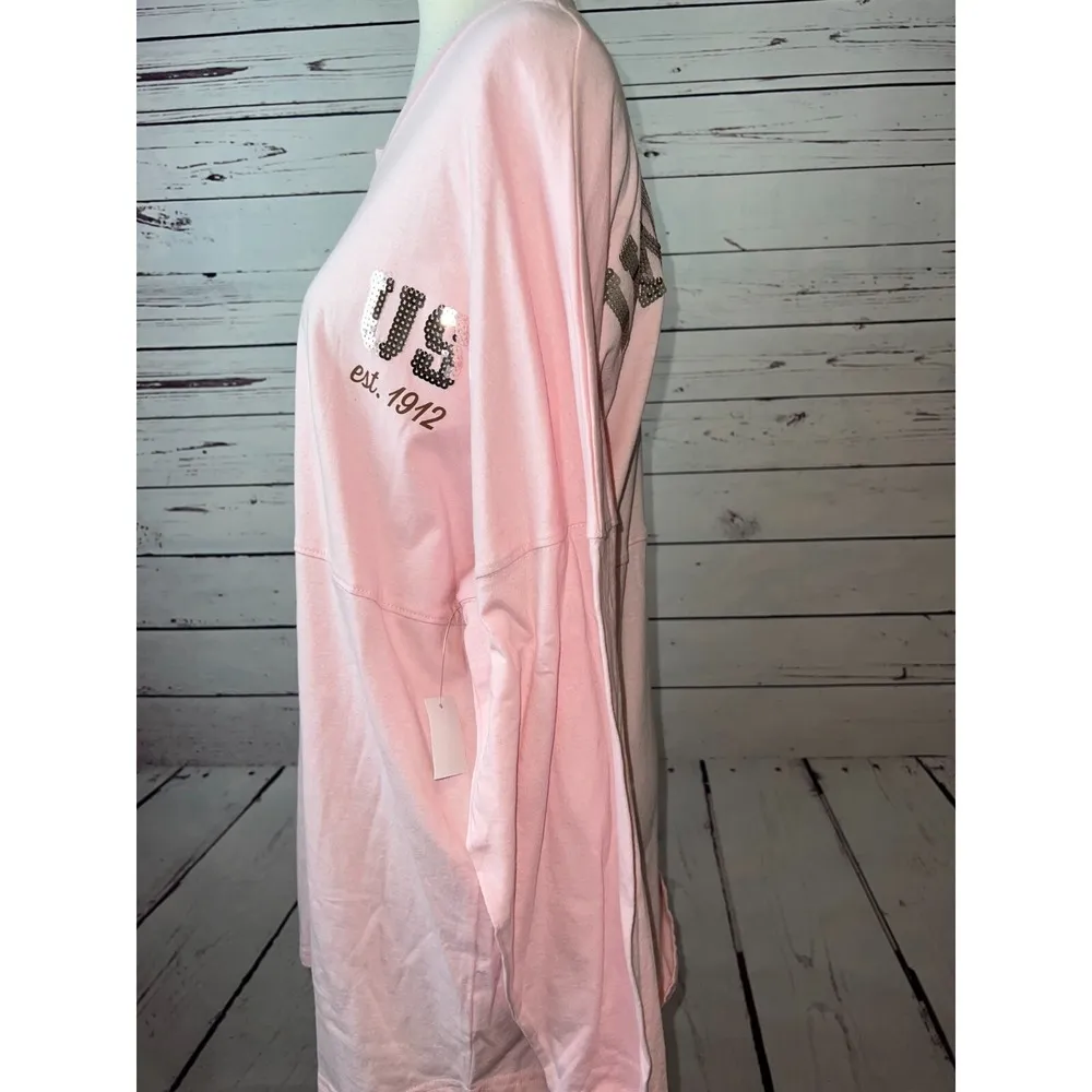 Disney Universal Studios XL Extra Large Spirit Jersey Pink Sequins NWT Shirt Top - Image 8