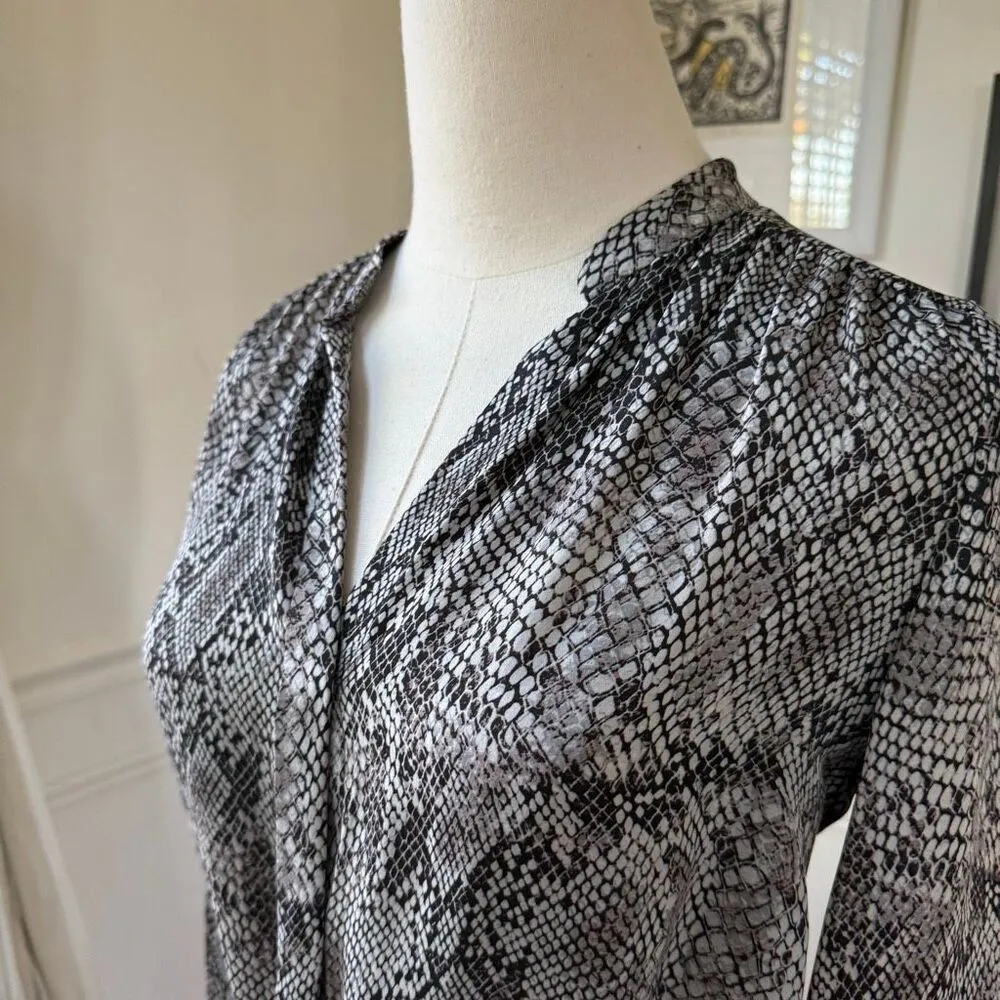 Aritzia Babaton Bennett Snake Print Silk Shirt Dress XS - Image 7