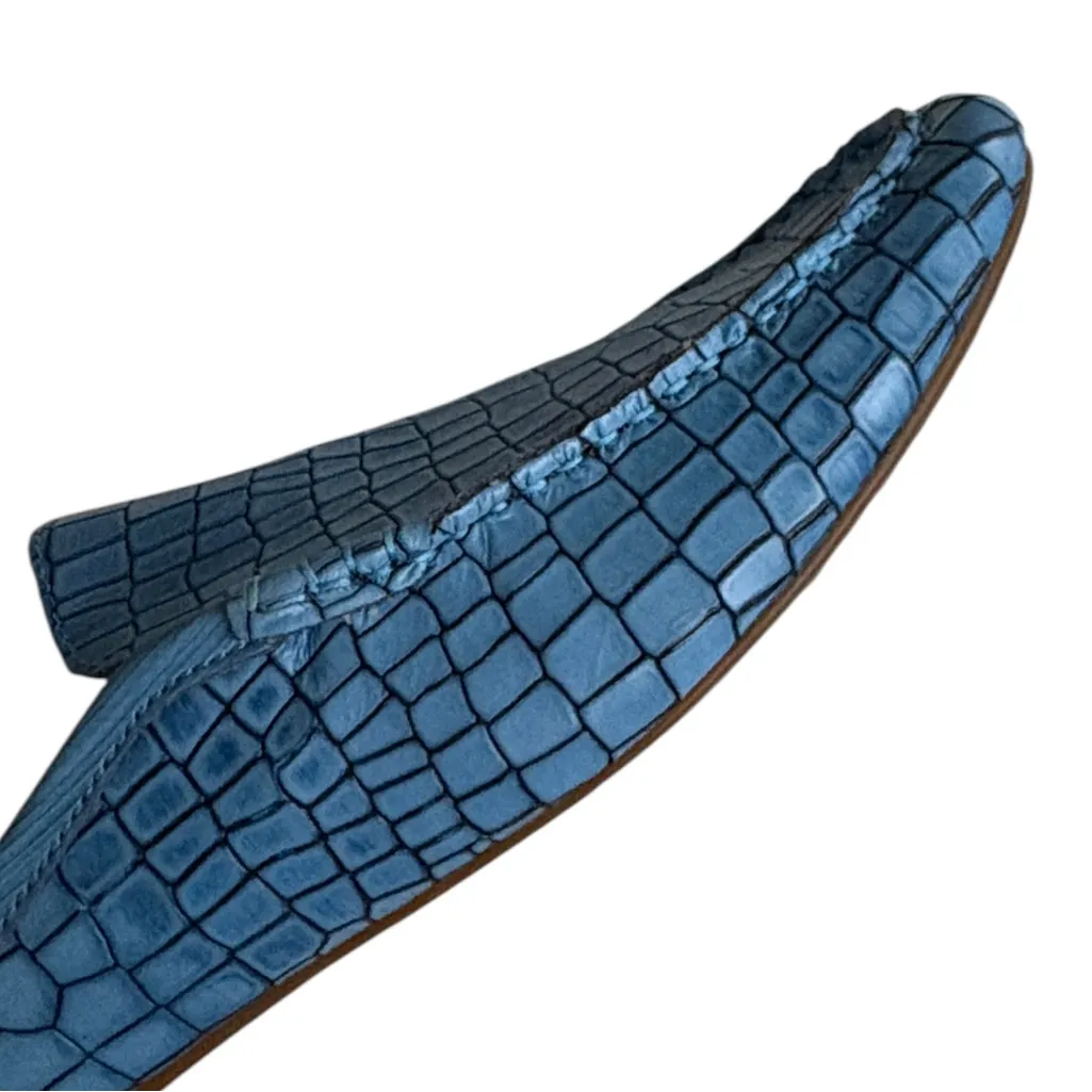 Like New Born Leather Capricorn Mules Blue Size 9 - Image 3