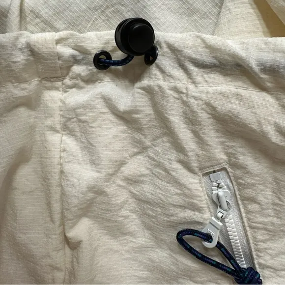 Columbia Windbreaker Half Zip Blue‎ Cream Mens Size L Vintage Blue White Light - Image 12