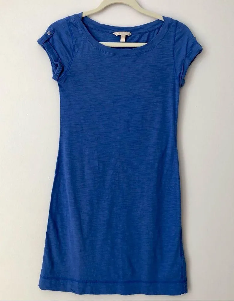 Banana Republic T-Shirt Cotton Cap Sleeves Pullover Blue Dress Women’s Size XS - Image 9