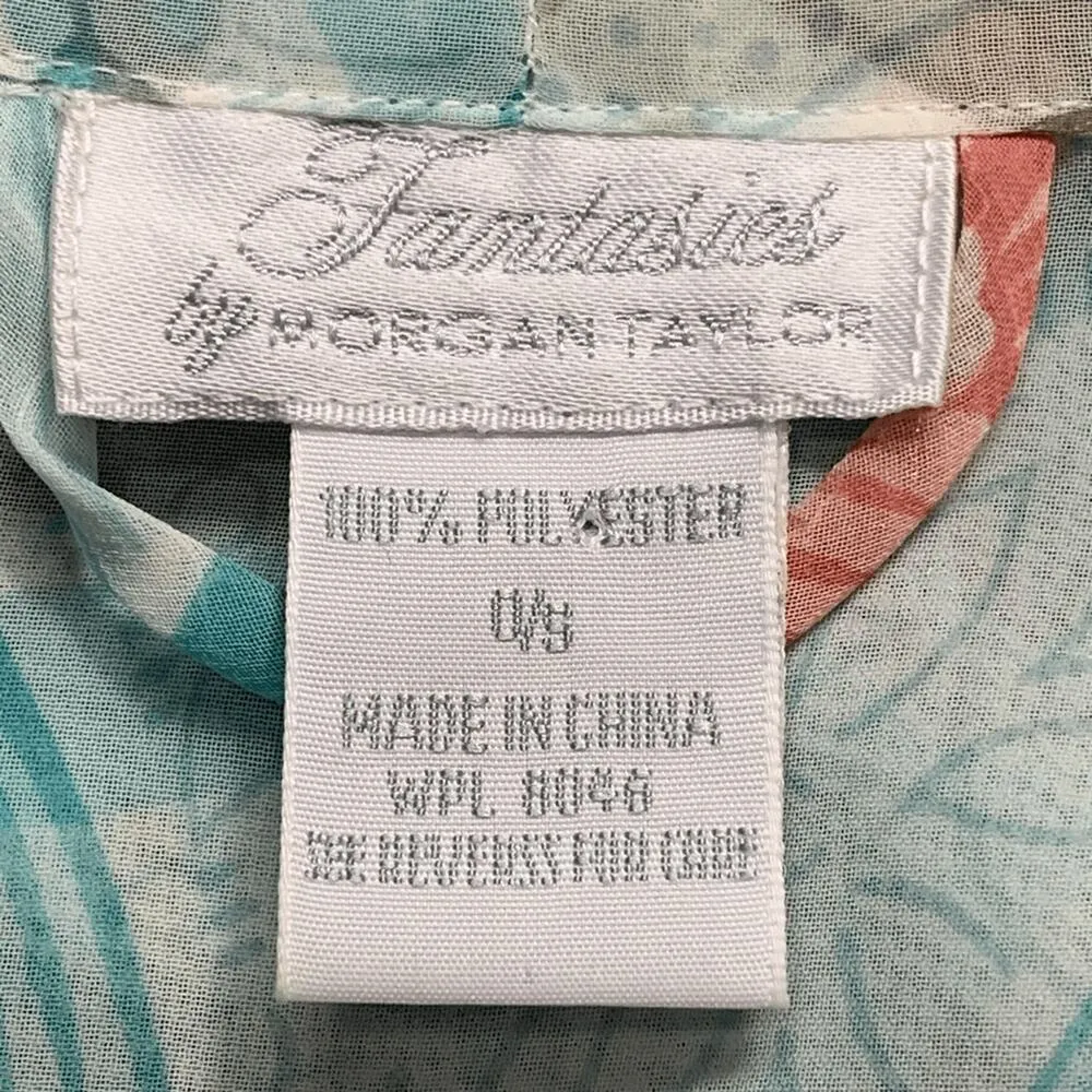 Vintage Y2K Fantasies By Morgan Taylor Sheer Floral Kimono Robe Pastel Green OS - Image 8