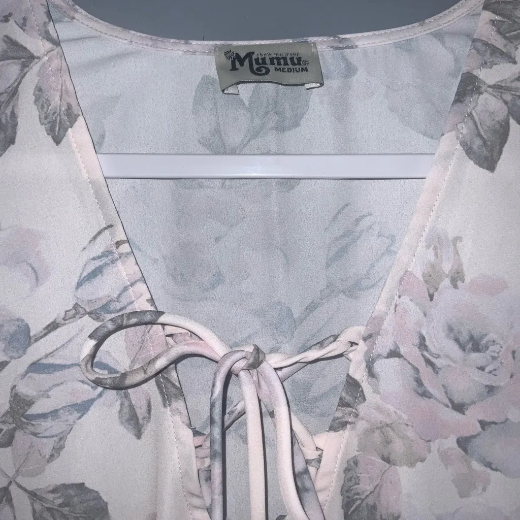 Show Me Your MuMu Floral Endless Summer Rose Lace-Up Oversized Tunic M - Image 5