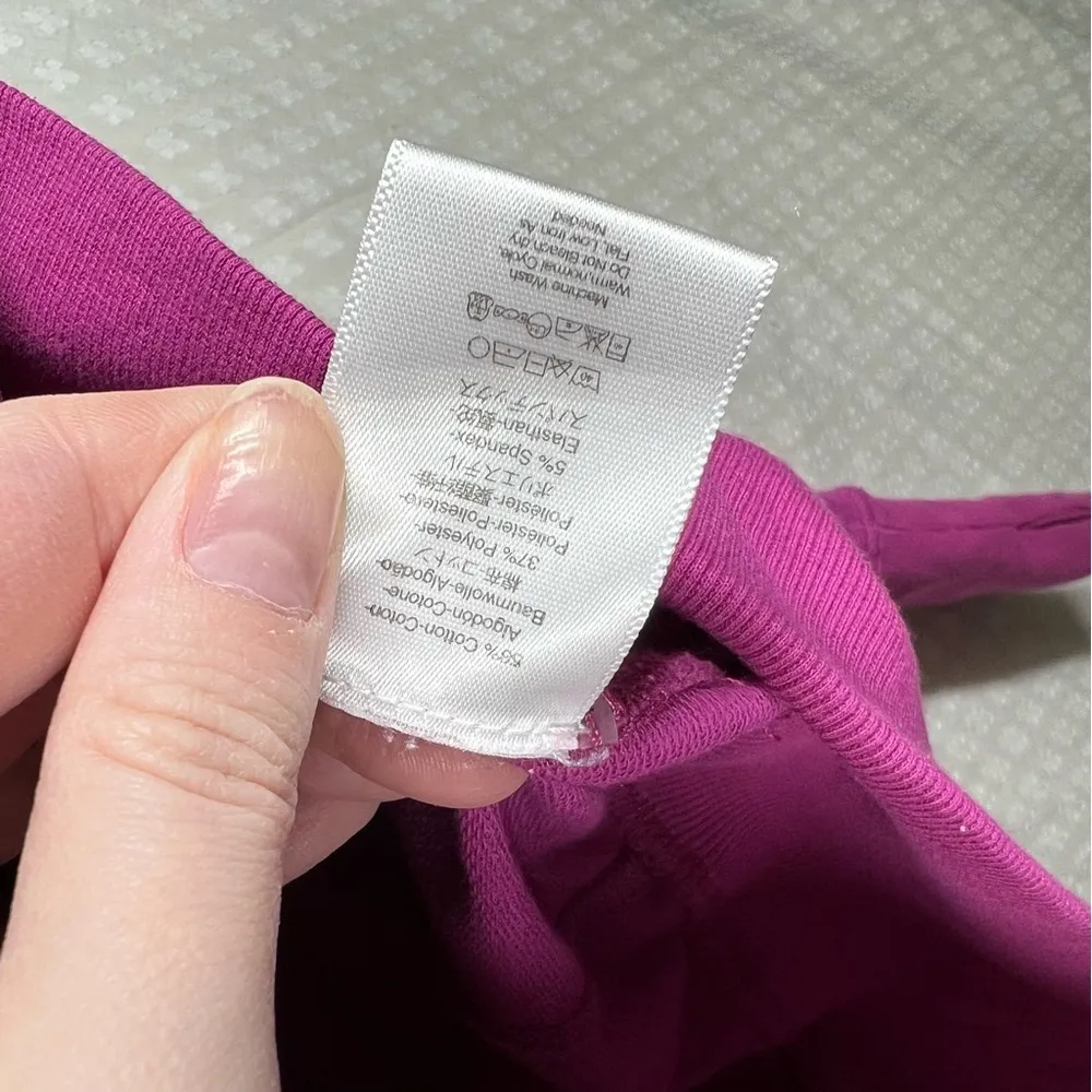 Free‎ People Movement Purple Pink Believe It Lace Up Hooded Pullover - Image 4