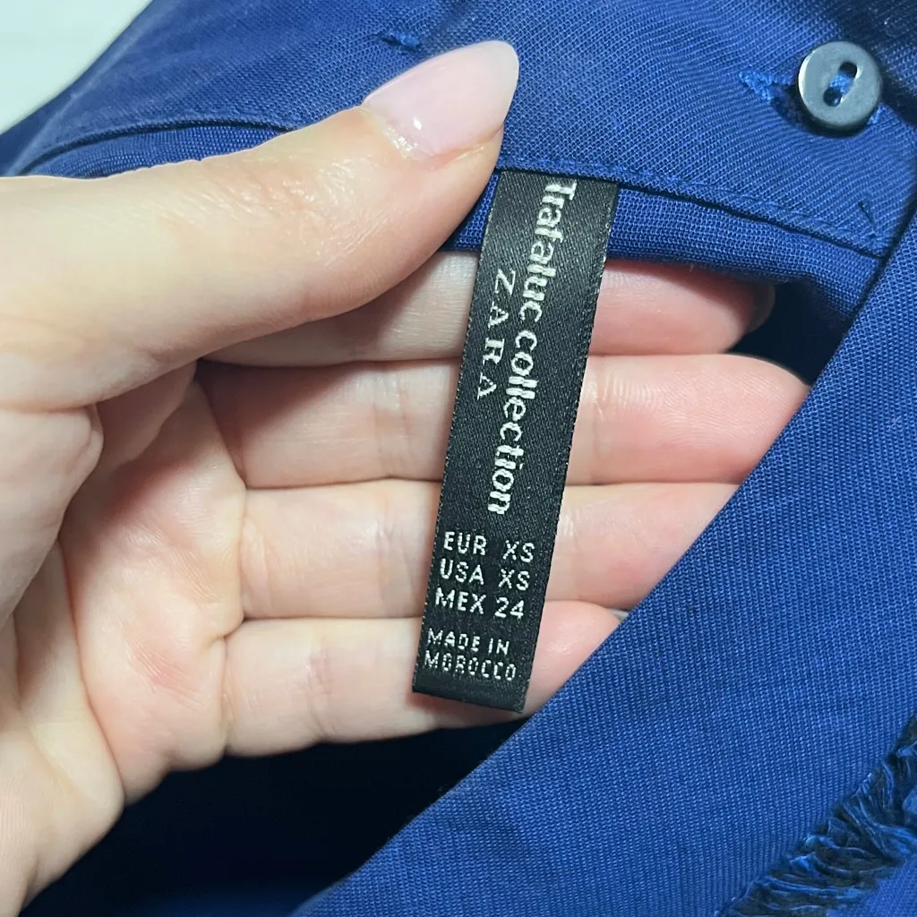 ZARA  | Off-Shoulder Blue Top XS - Image 6