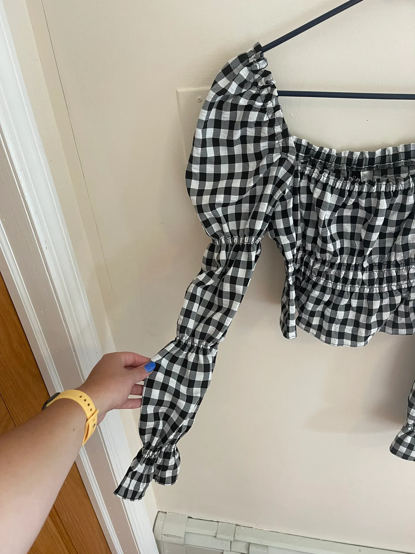 H&M Gingham Longe Sleeve Top - Image 2