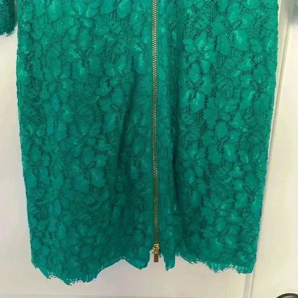 DIANE VON FURSTENBERG Zarita Lace Dress in Parakeet Green Sz 8 - Image 10