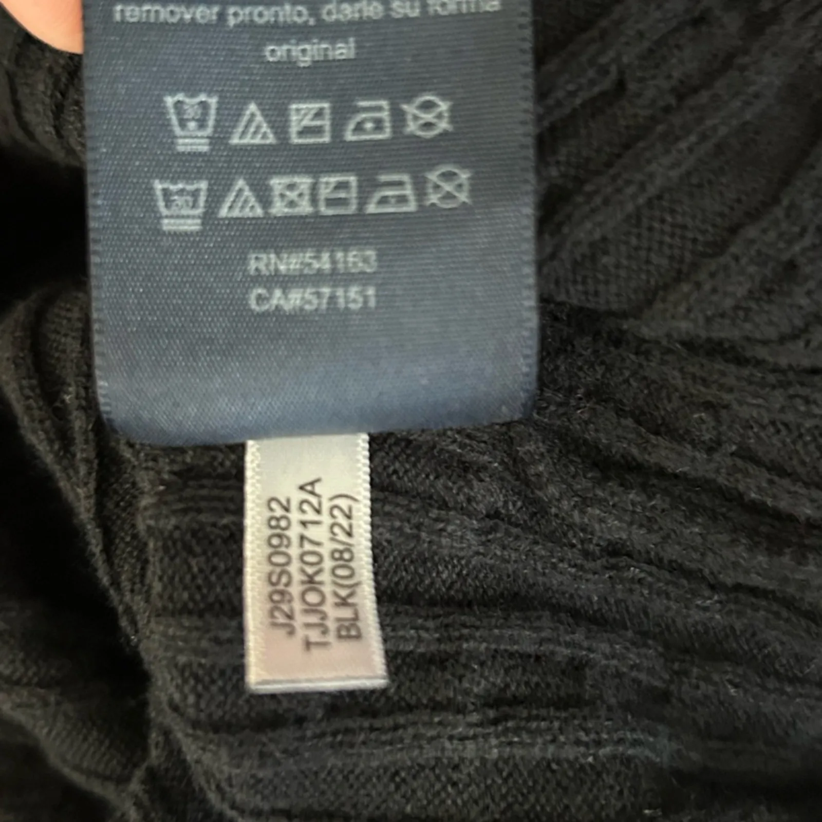 Tommy Hilfiger Black Cable Knit Half Zip Sweater Size S - Image 11