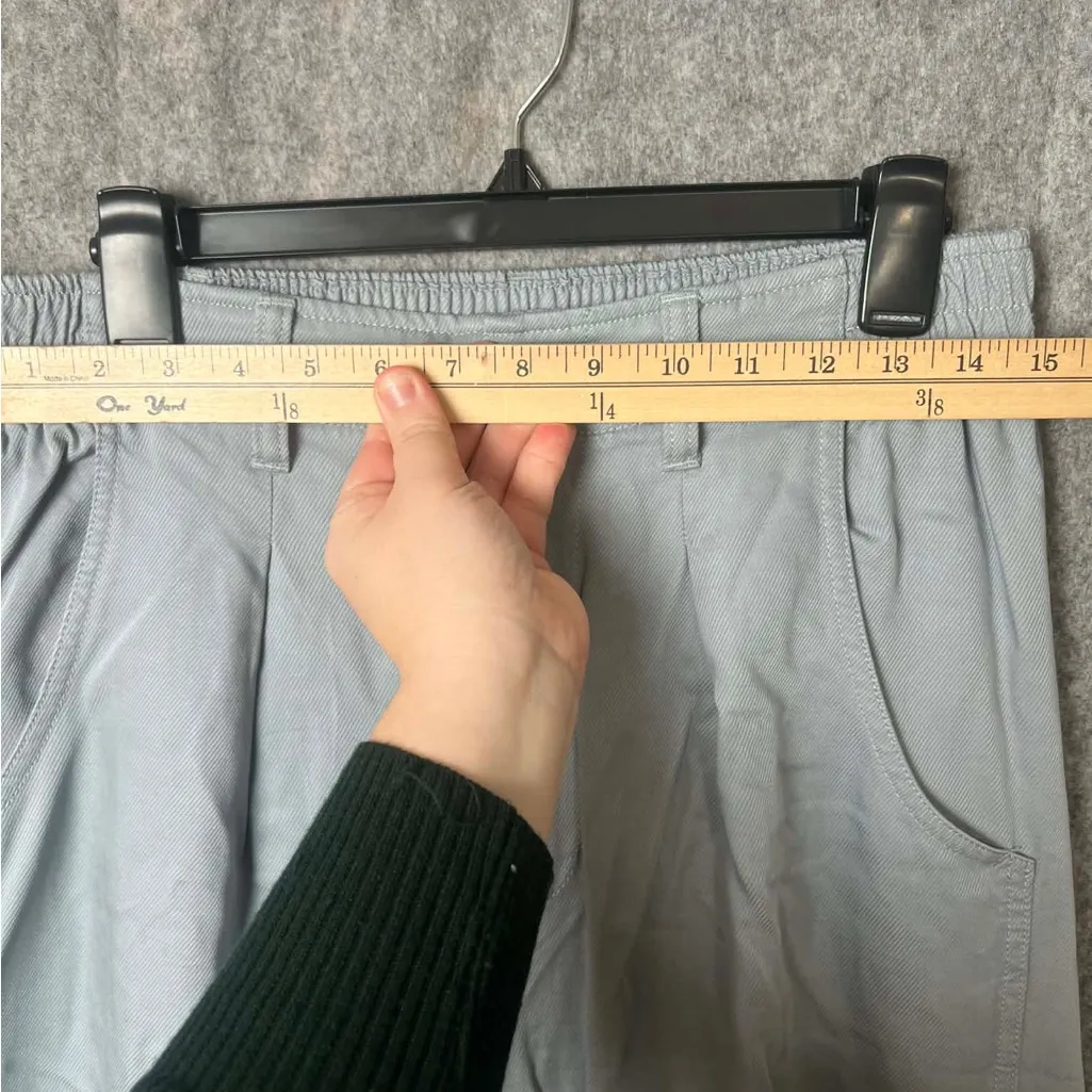 Madewell Women's Size 8T pleated wide leg Light Gray Chinos trousers - Image 4