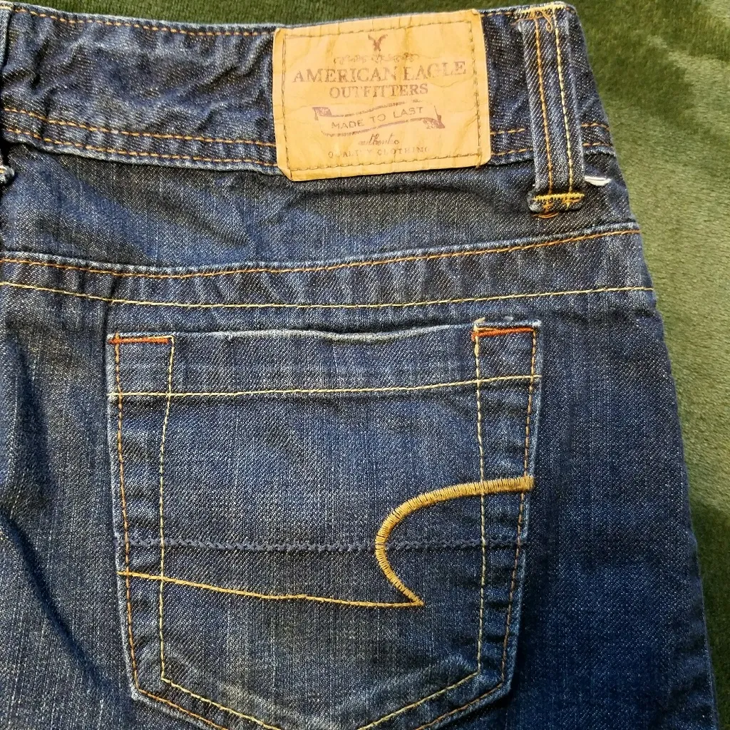 American Eagle Dark Denim Mini Skirt 6 - Image 4