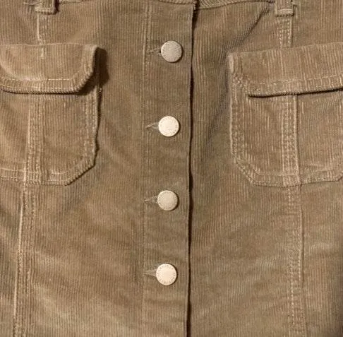 Corduroy Button Up Skirt - Image 6