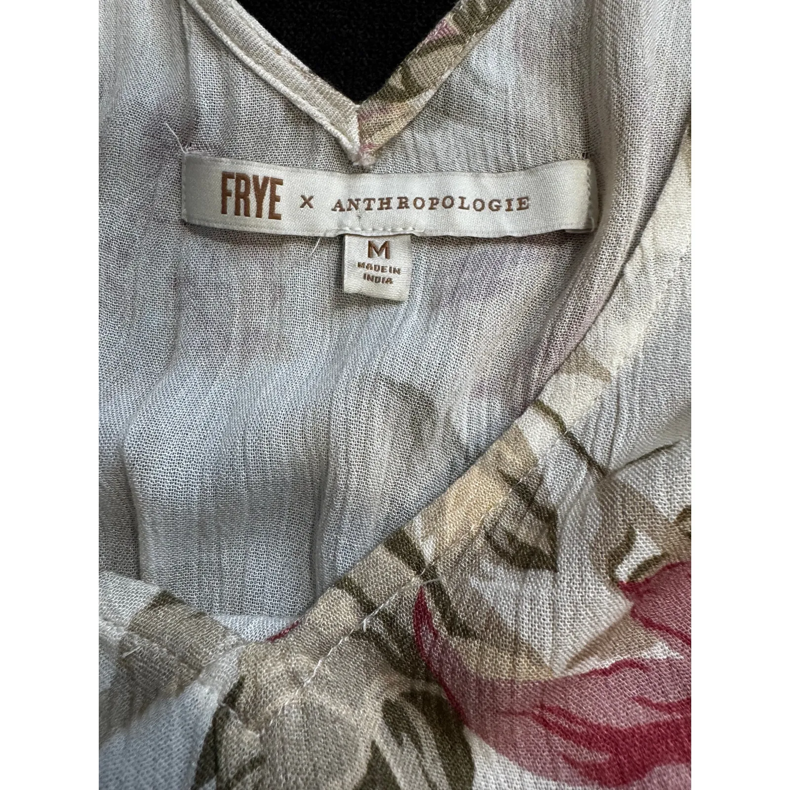 Frye x Anthropologie Floral Tiered Midi Dress – M Size M - Image 4