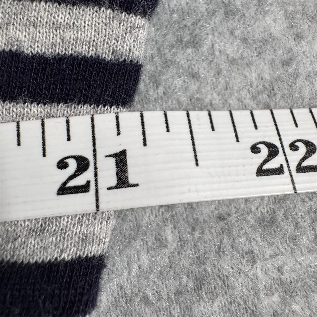 Neon Buddha Women's Striped Cowl Neck Cotton Tunic Sweater Top Size Small Blue - Image 7