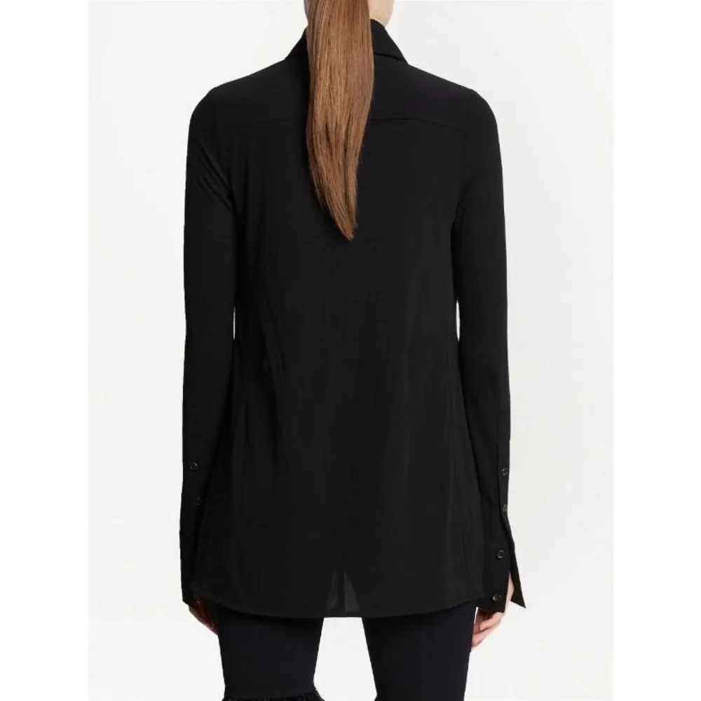 Proenza Schouler Matte Jersey Long Sleeve Button Up Shirt Size 6 - Image 4