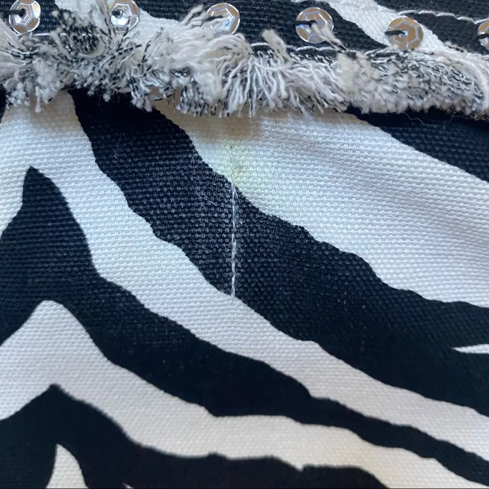 Just B embellished zebra print jacket Sz S Black - Image 6