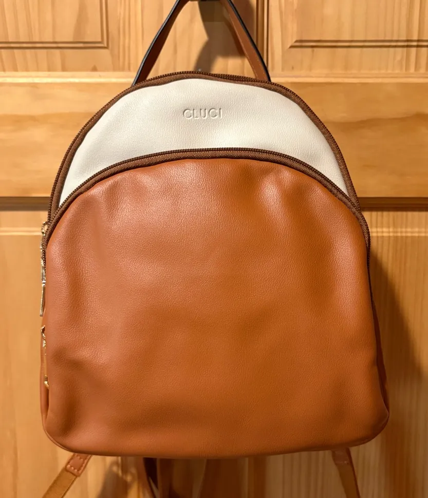 CLUCI Small Backpack Purse Vegan Leather Shoulder Bags travel mini women’s Tan - Image 1
