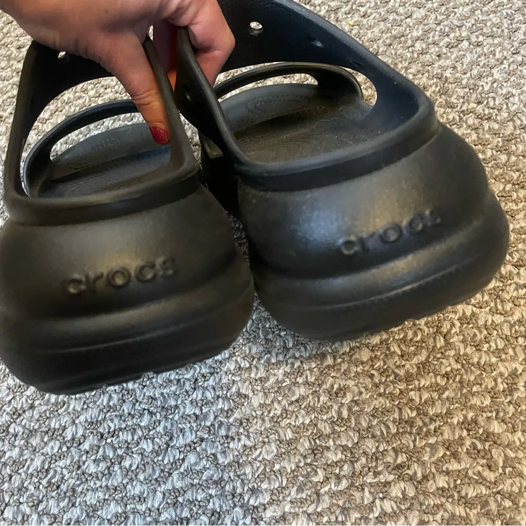 Crocs Crush Sandal Black Platform Slip On Sandals - Image 5