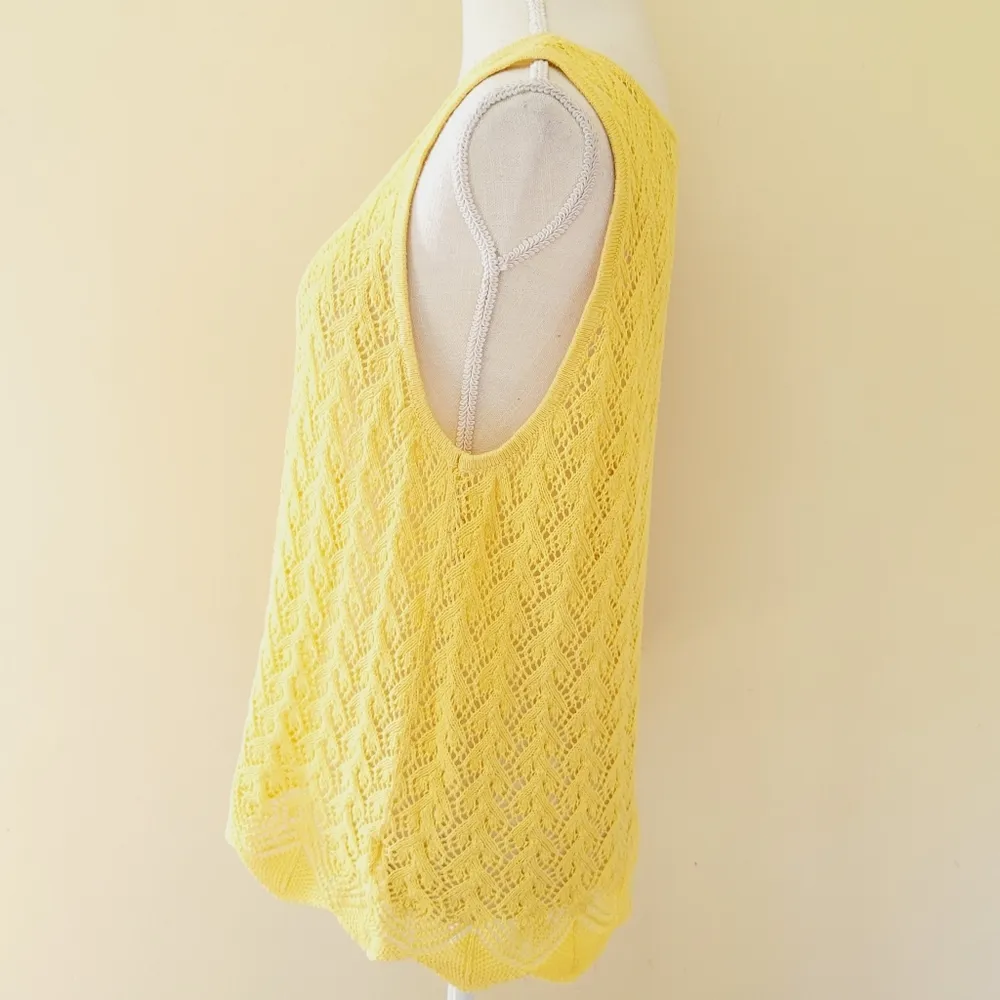 Eight eight eight yellow pointelle large sweater - Image 4