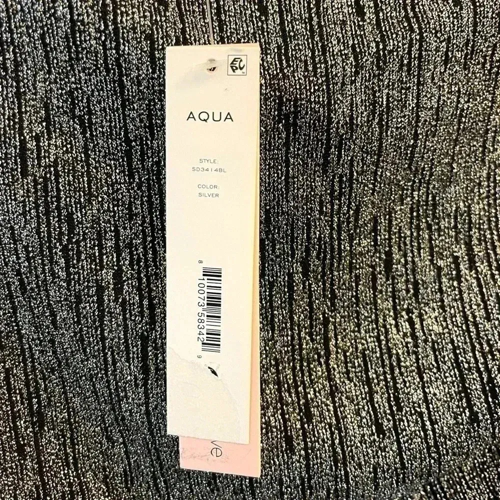 Aqua Silver Bodycon Ruched Mini Skirt - Image 5