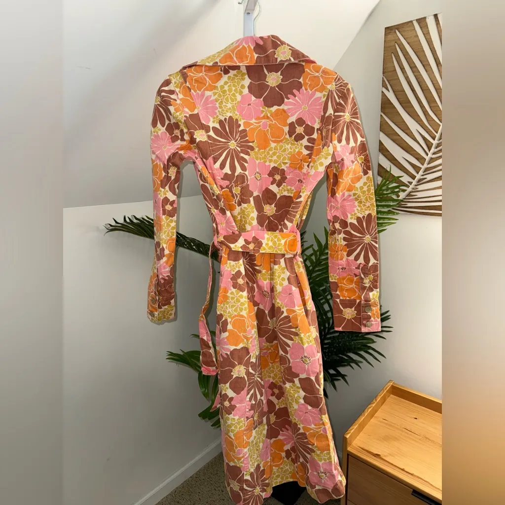 Show Me Your Mumu Nancy Trench Coat Retro Garden‎ Size XS - Image 5